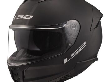 LS2 FF808 STREAM II SOLID, MOTO ĶIVERE, melna matēta