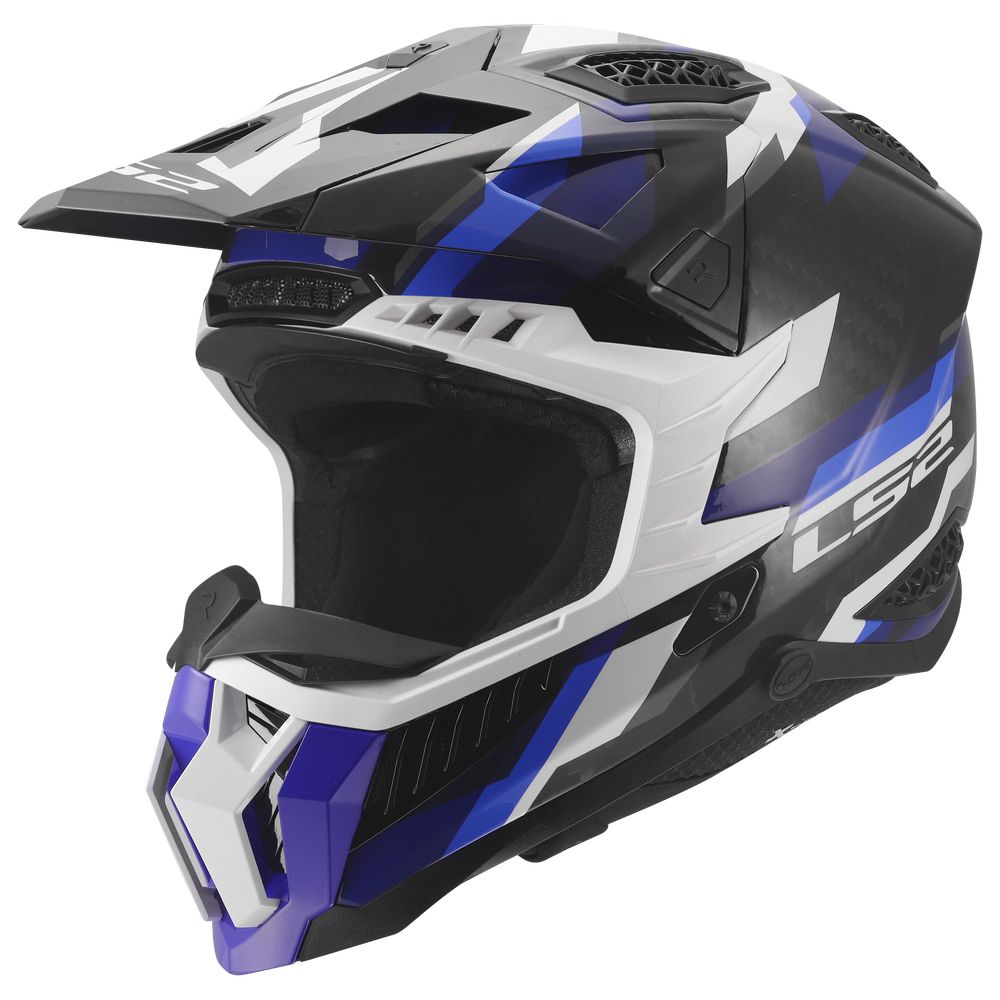 LS2 MX703 C X-FORCE PHANTOM, MOTO ĶIVERE, zils/ balts LS2 MX703 C X-FORCE PHANTOM, MOTO ĶIVERE, zils/ balts