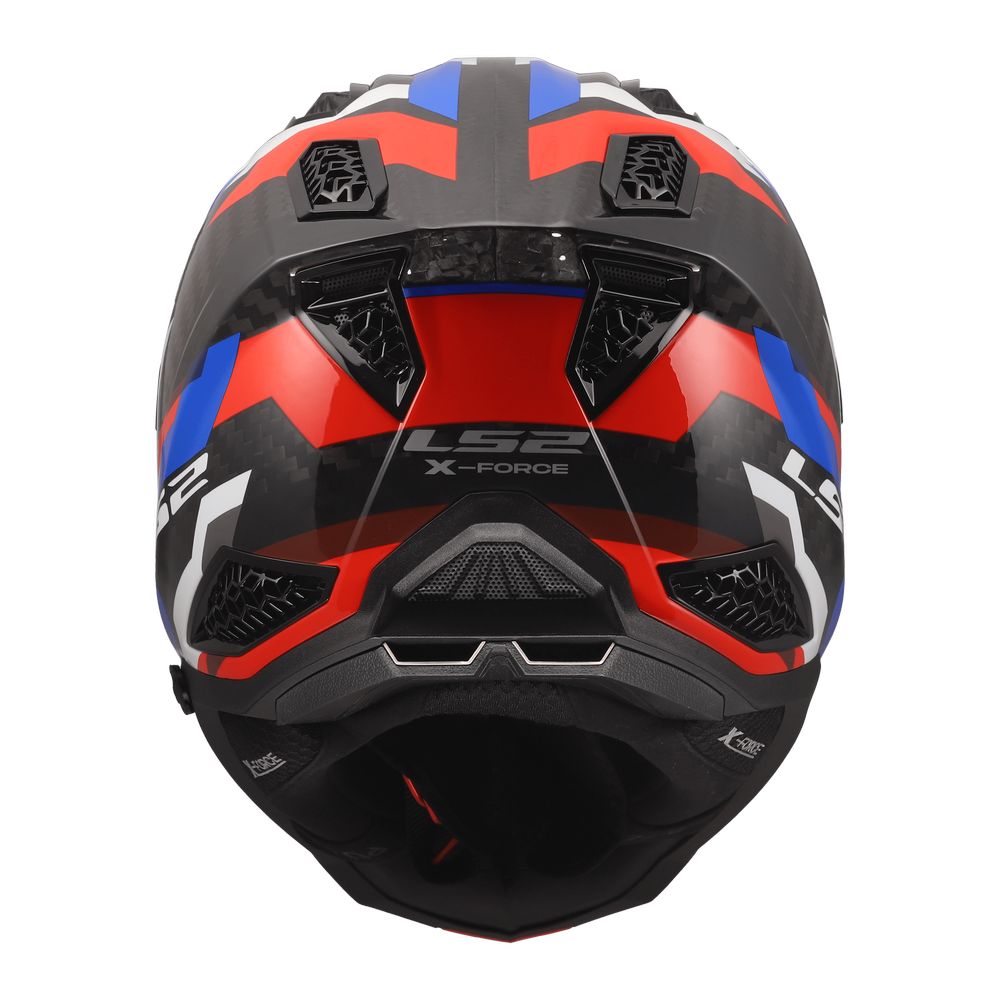 LS2 MX703 C X-FORCE PHANTOM, MOTO ĶIVERE, balts/ zils/ sarkans LS2 MX703 C X-FORCE PHANTOM, MOTO ĶIVERE, balts/ zils/ sarkans - Image 5