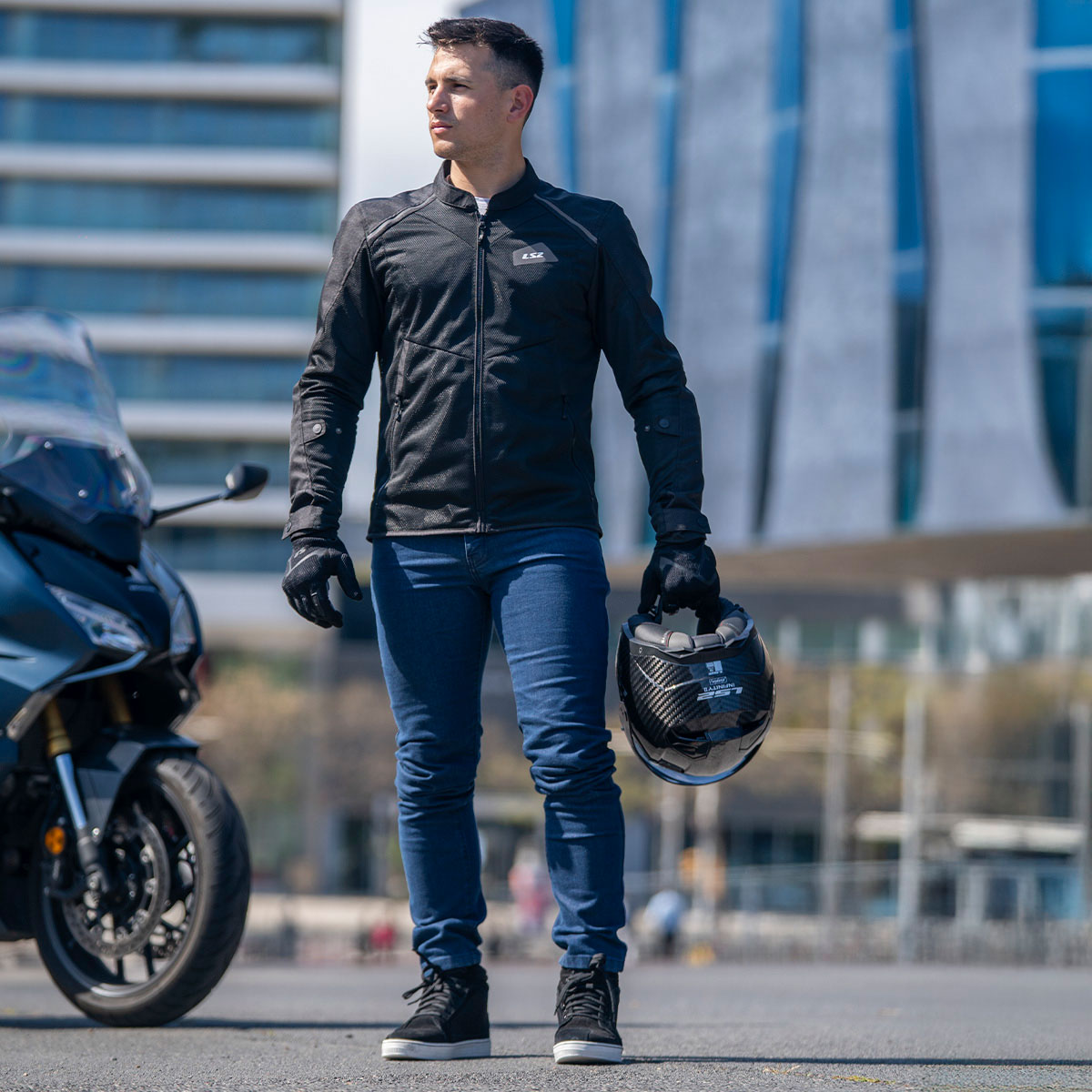 LS2 Stone vīriešu moto džinsi - zilai LS2 Stone vīriešu moto džinsi - zilai - Image 3
