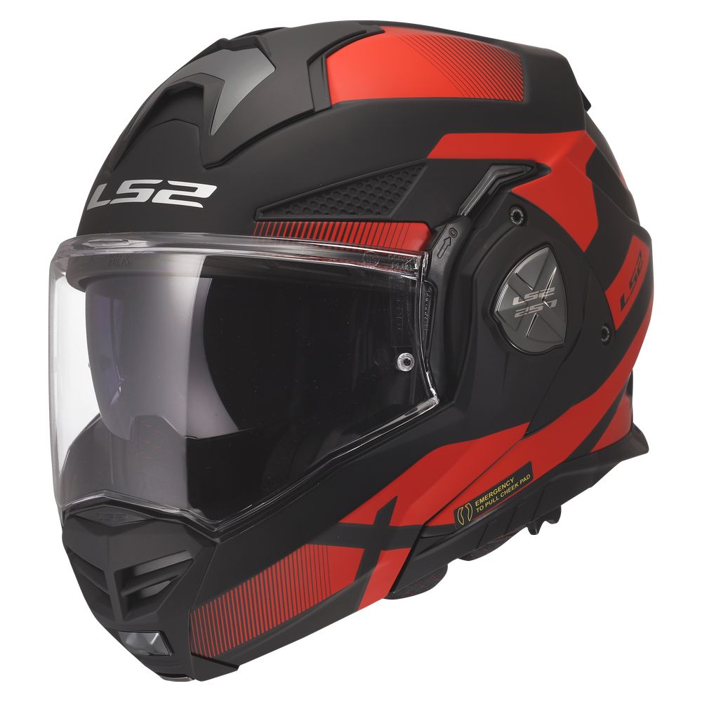 LS2 FF901 ADVANT X NOVA, MOTO ĶIVERE, melna sarkana LS2 FF901 ADVANT X NOVA, MOTO ĶIVERE, melna sarkana