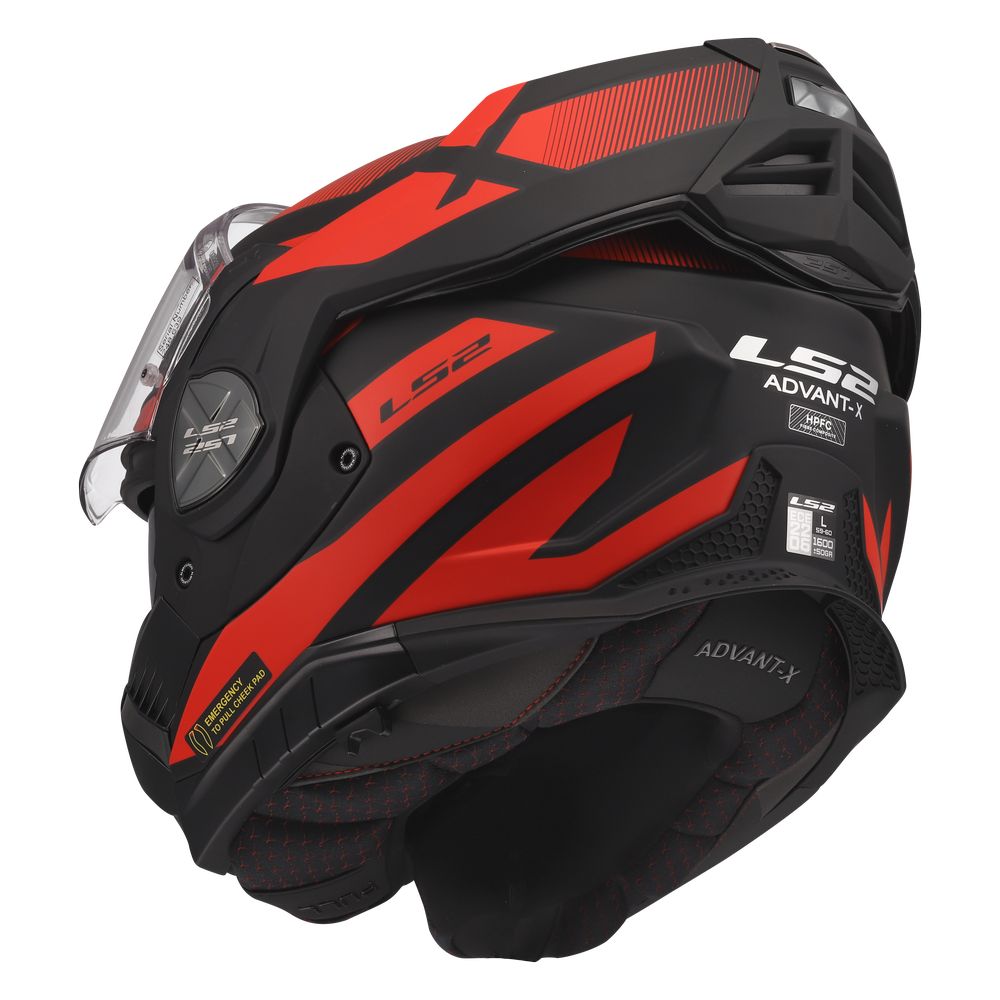 LS2 FF901 ADVANT X NOVA, MOTO ĶIVERE, melna sarkana LS2 FF901 ADVANT X NOVA, MOTO ĶIVERE, melna sarkana - Image 3