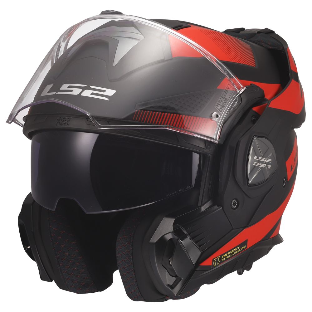 LS2 FF901 ADVANT X NOVA, MOTO ĶIVERE, melna sarkana LS2 FF901 ADVANT X NOVA, MOTO ĶIVERE, melna sarkana - Image 4