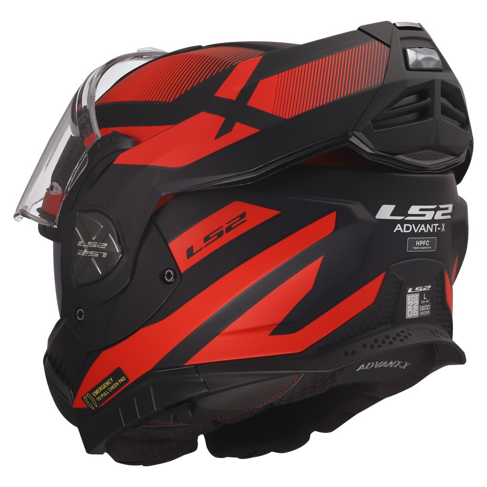 LS2 FF901 ADVANT X NOVA, MOTO ĶIVERE, melna sarkana LS2 FF901 ADVANT X NOVA, MOTO ĶIVERE, melna sarkana - Image 5