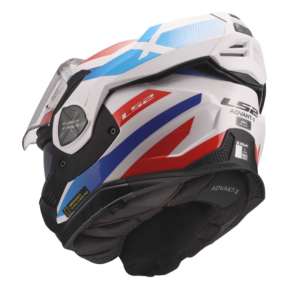 LS2 FF901 ADVANT X NOVA, MOTO ĶIVERE, balta zila sarkana LS2 FF901 ADVANT X NOVA, MOTO ĶIVERE, balta zila sarkana - Image 3