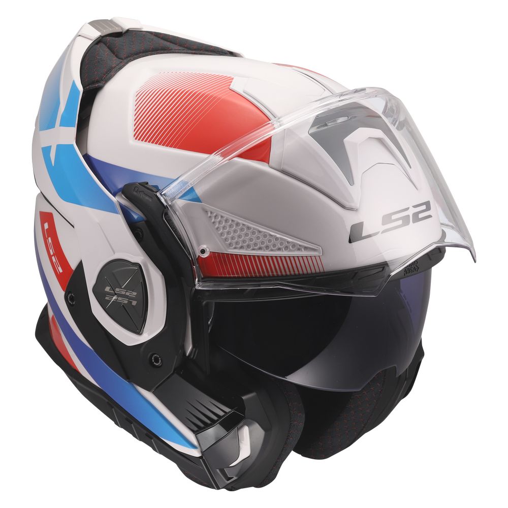 LS2 FF901 ADVANT X NOVA, MOTO ĶIVERE, balta zila sarkana LS2 FF901 ADVANT X NOVA, MOTO ĶIVERE, balta zila sarkana - Image 5