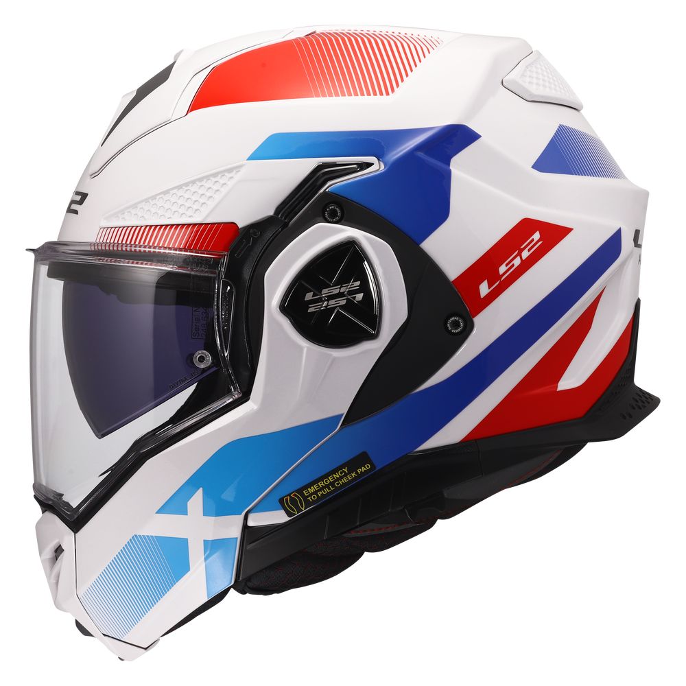 LS2 FF901 ADVANT X NOVA, MOTO ĶIVERE, balta zila sarkana LS2 FF901 ADVANT X NOVA, MOTO ĶIVERE, balta zila sarkana - Image 9