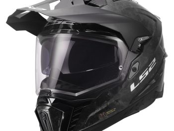 LS2 MX701 EXPLORER C FORGED, MOTO ĶIVERE, spīdīga melna