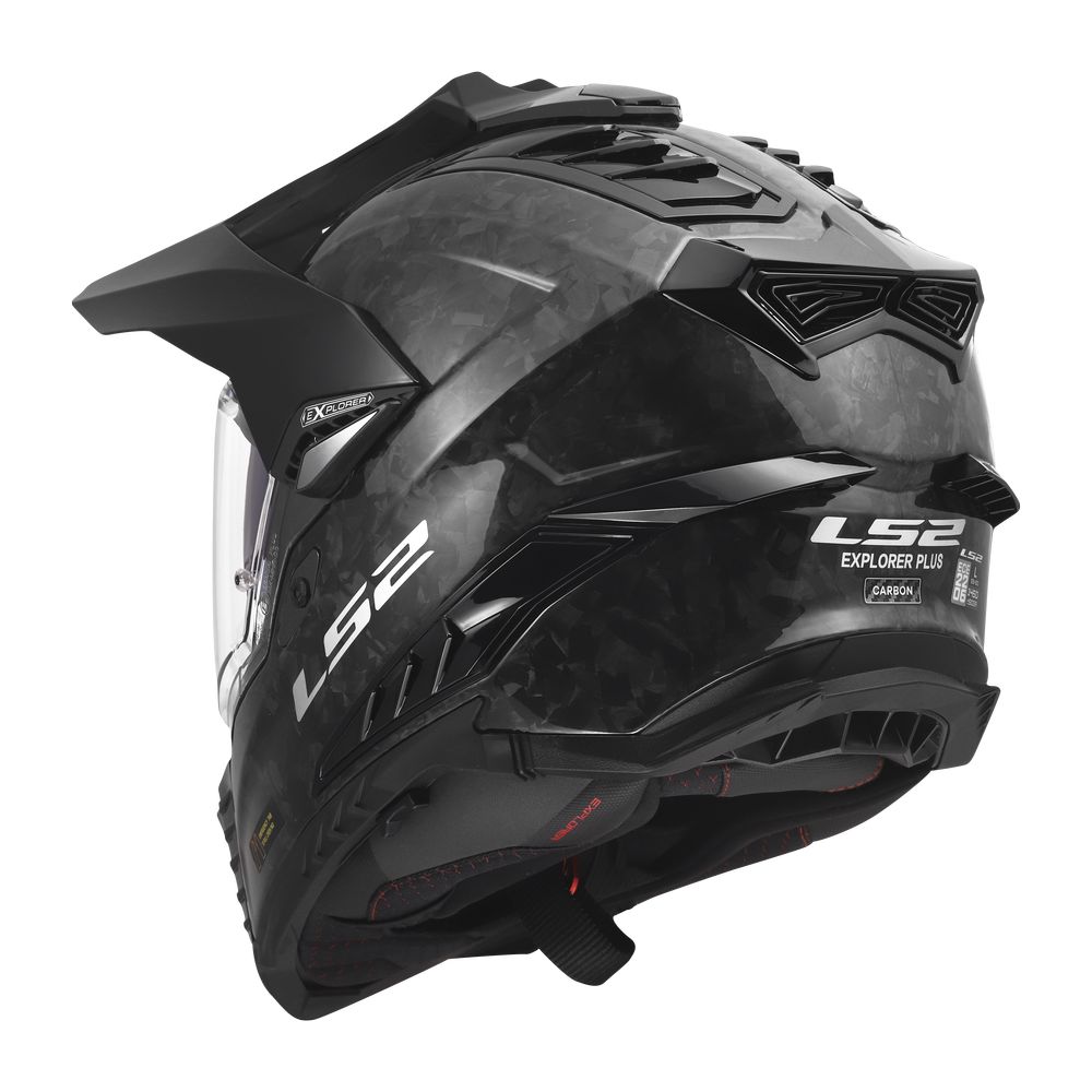 LS2 MX701 EXPLORER C FORGED, MOTO ĶIVERE, spīdīga melna LS2 MX701 EXPLORER C FORGED, MOTO ĶIVERE, spīdīga melna - Image 2