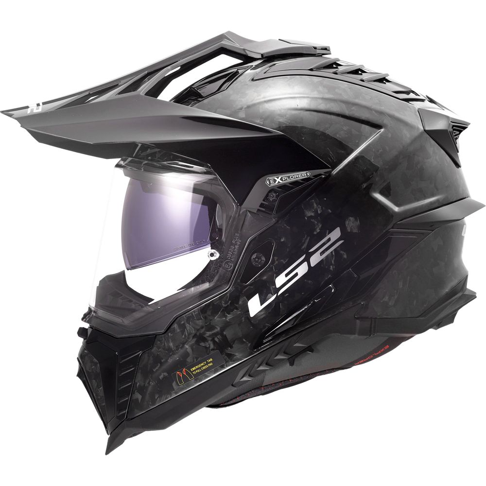 LS2 MX701 EXPLORER C FORGED, MOTO ĶIVERE, spīdīga melna LS2 MX701 EXPLORER C FORGED, MOTO ĶIVERE, spīdīga melna - Image 3