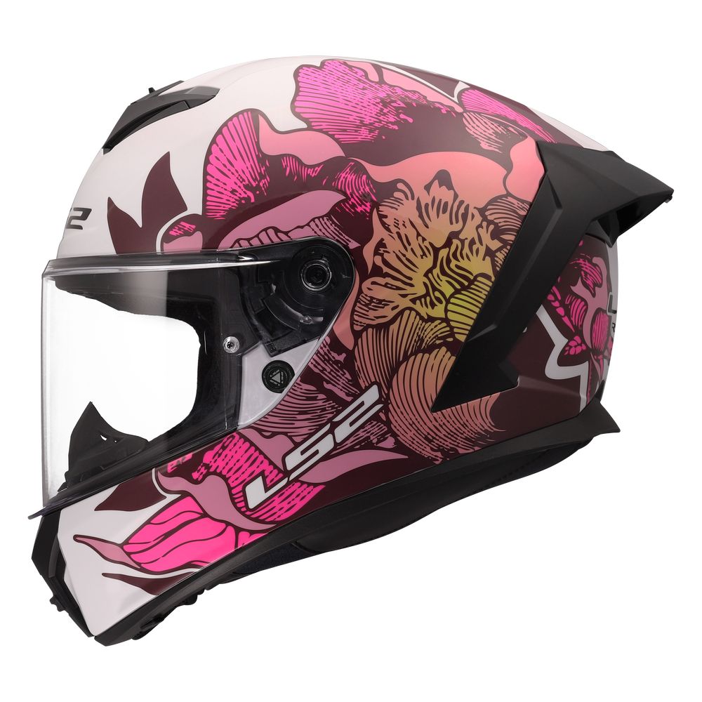 LS2 FF820 RAPID III POPPIES II, MOTO ĶIVERE, balta, rozā LS2 FF820 RAPID III POPPIES II, MOTO ĶIVERE, balta, rozā - Image 7