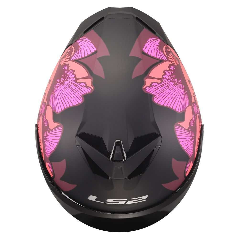 LS2 FF820 RAPID III POPPIES II Helmet, melna, rozā LS2 FF820 RAPID III POPPIES II Helmet, melna, rozā - Image 2