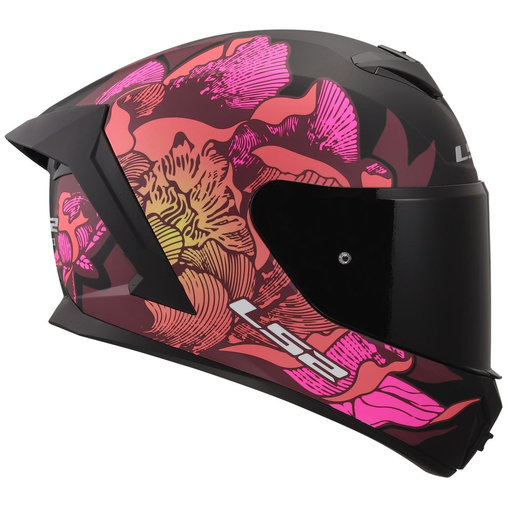 LS2 FF820 RAPID III POPPIES II Helmet, melna, rozā LS2 FF820 RAPID III POPPIES II Helmet, melna, rozā - Image 4