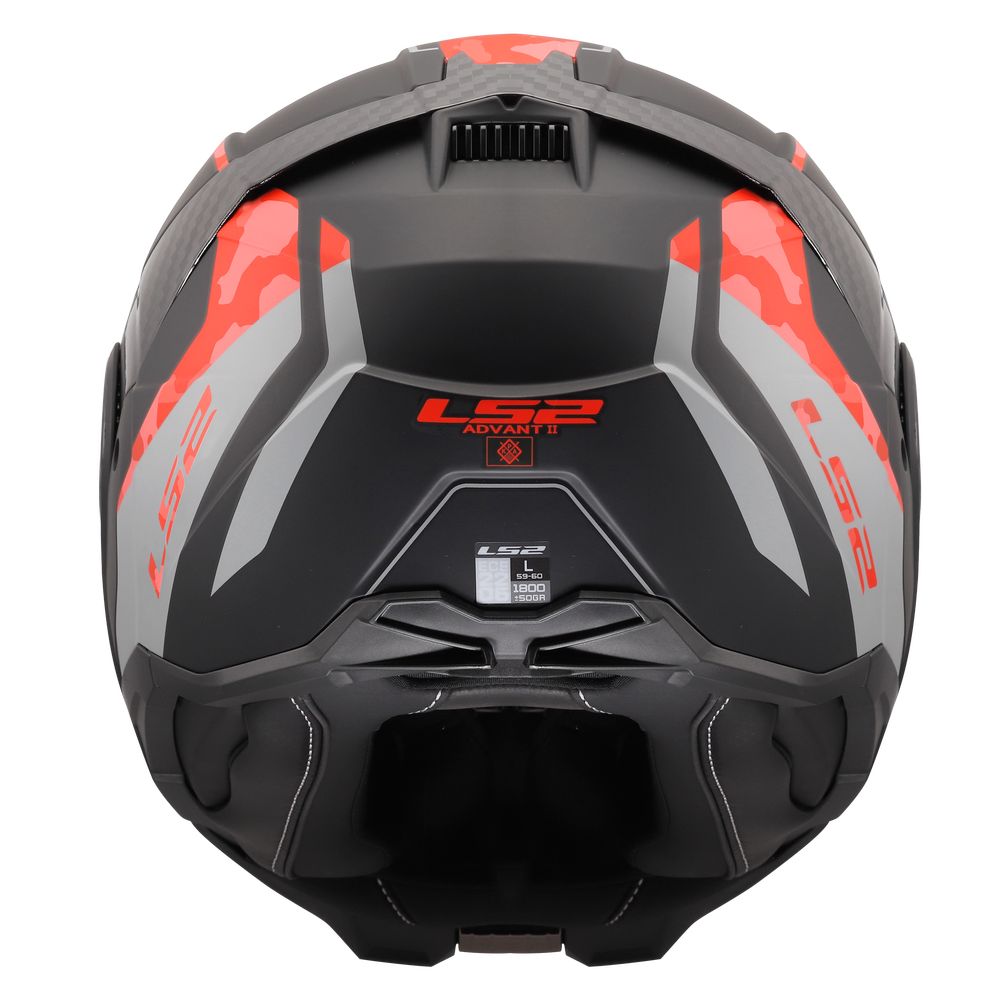 LS2 FF910 ADVANT II GLIDE, MOTO ĶIVERE, melna, pelēka, sarkana LS2 FF910 ADVANT II GLIDE, MOTO ĶIVERE, melna, pelēka, sarkana - Image 4
