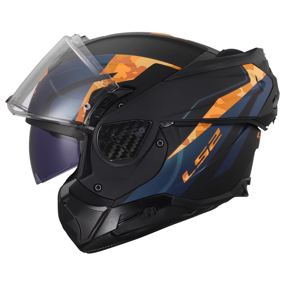 LS2 FF910 ADVANT II GLIDE, MOTO ĶIVERE, melna, oranža LS2 FF910 ADVANT II GLIDE, MOTO ĶIVERE, melna, oranža - Image 4