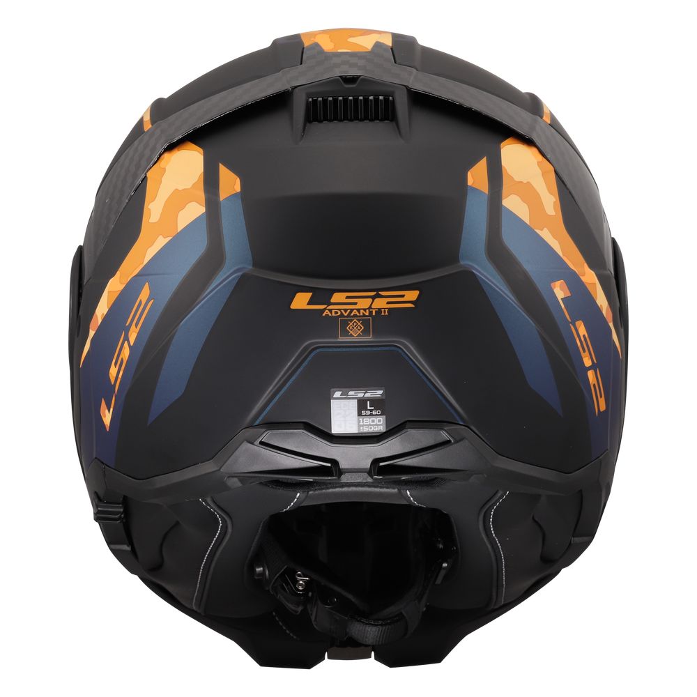 LS2 FF910 ADVANT II GLIDE, MOTO ĶIVERE, melna, oranža LS2 FF910 ADVANT II GLIDE, MOTO ĶIVERE, melna, oranža - Image 5