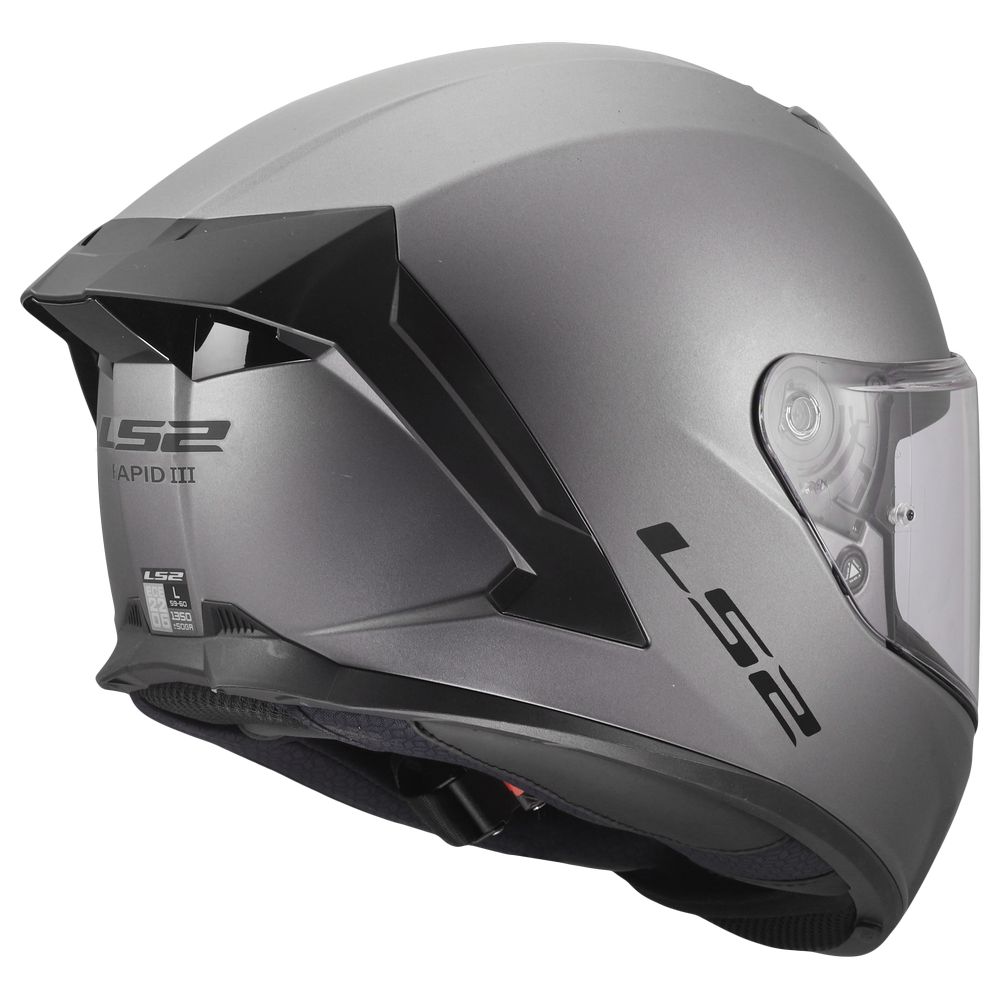 LS2 FF820 RAPID III SOLID, MOTO ĶIVERE, matēta Titanium LS2 FF820 RAPID III SOLID, MOTO ĶIVERE, matēta Titanium - Image 6
