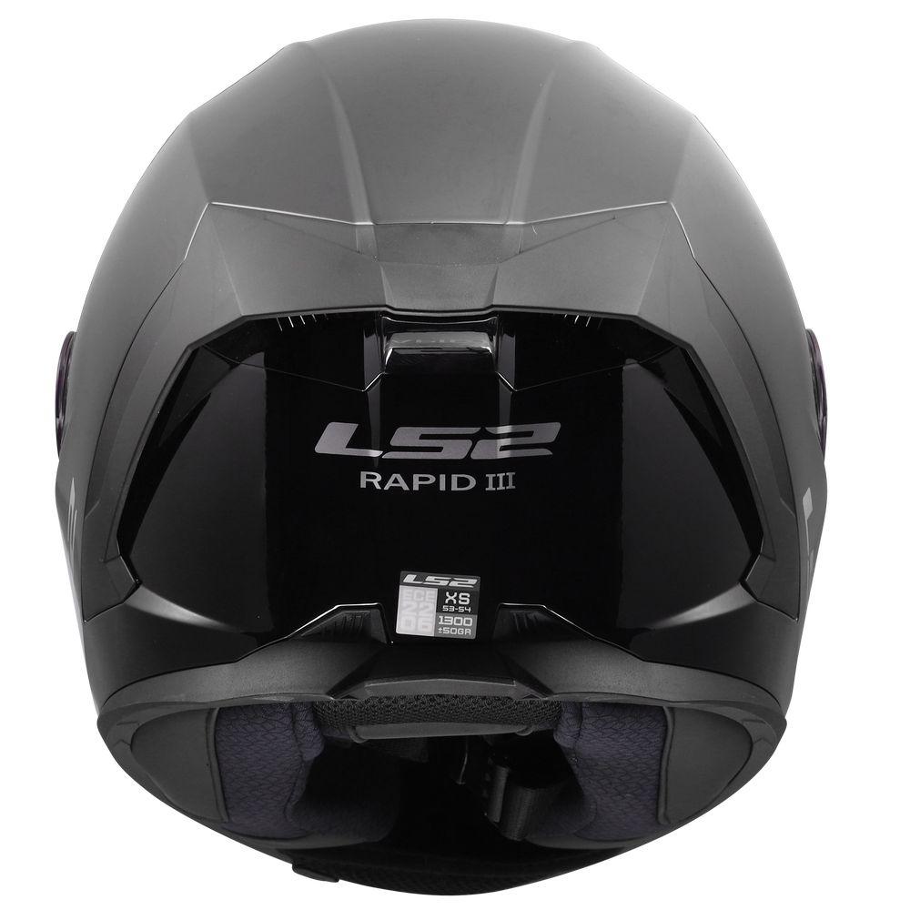 LS2 FF820 RAPID III SOLID, MOTO ĶIVERE, melna spīdīga LS2 FF820 RAPID III SOLID, MOTO ĶIVERE, melna spīdīga - Image 3