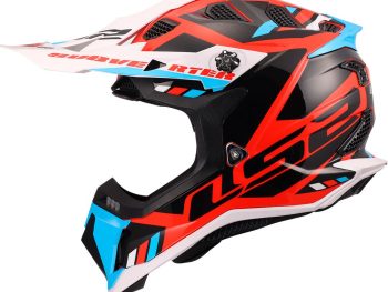 LS2 MX700 SUBVERTER EVO II STOMP, MOTO ĶIVERE, balts/ zils/ sarkans