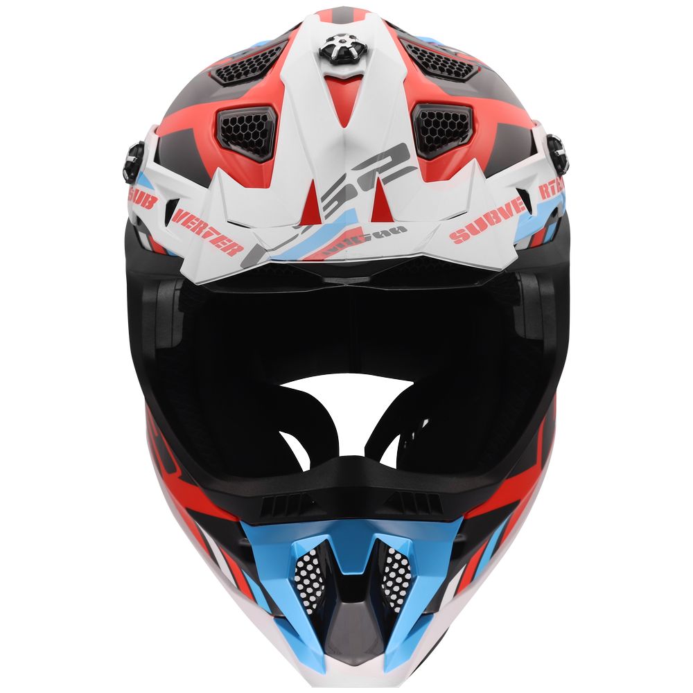 LS2 MX700 SUBVERTER EVO II STOMP, MOTO ĶIVERE, balts/ zils/ sarkans LS2 MX700 SUBVERTER EVO II STOMP, MOTO ĶIVERE, balts/ zils/ sarkans - Image 2