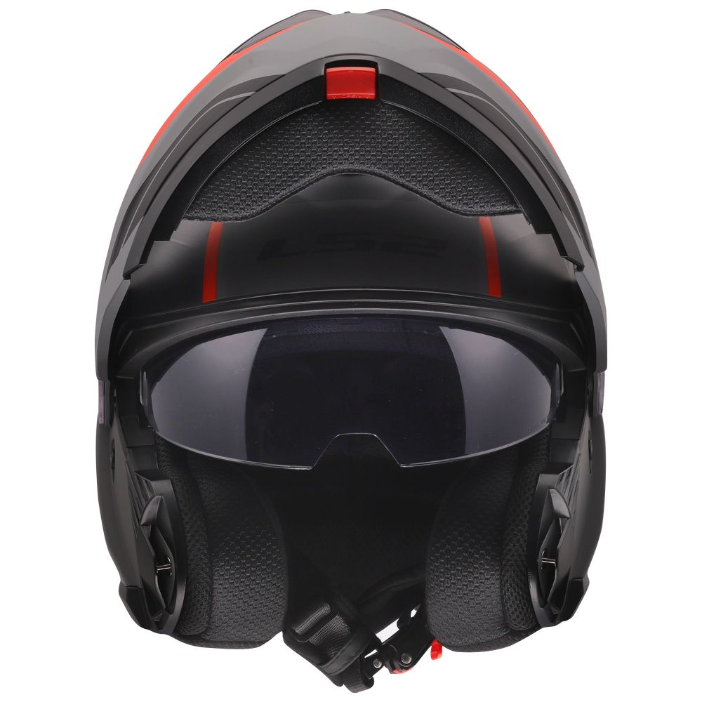 LS2 FF908 STROBE II MONZA, MOTO ĶIVERE, melna, pelēka, sarkana LS2 FF908 STROBE II MONZA, MOTO ĶIVERE, melna, pelēka, sarkana - Image 4