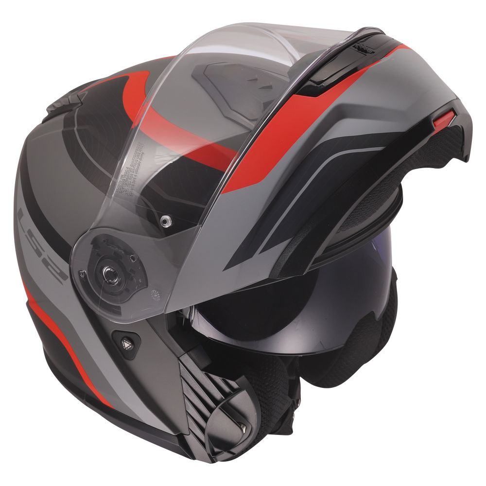 LS2 FF908 STROBE II MONZA, MOTO ĶIVERE, melna, pelēka, sarkana LS2 FF908 STROBE II MONZA, MOTO ĶIVERE, melna, pelēka, sarkana - Image 12