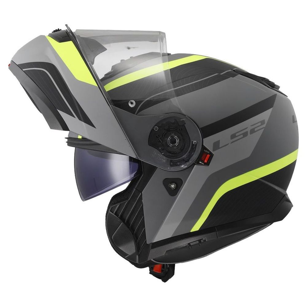 LS2 FF908 STROBE II MONZA, MOTO ĶIVERE, melna matēta H-V dzeltena LS2 FF908 STROBE II MONZA, MOTO ĶIVERE, melna matēta H-V dzeltena - Image 3