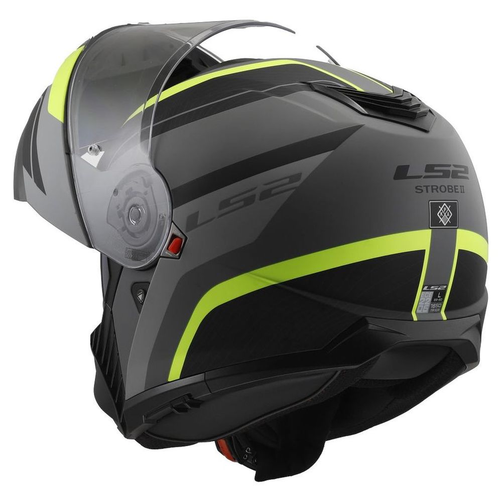 LS2 FF908 STROBE II MONZA, MOTO ĶIVERE, melna matēta H-V dzeltena LS2 FF908 STROBE II MONZA, MOTO ĶIVERE, melna matēta H-V dzeltena - Image 6