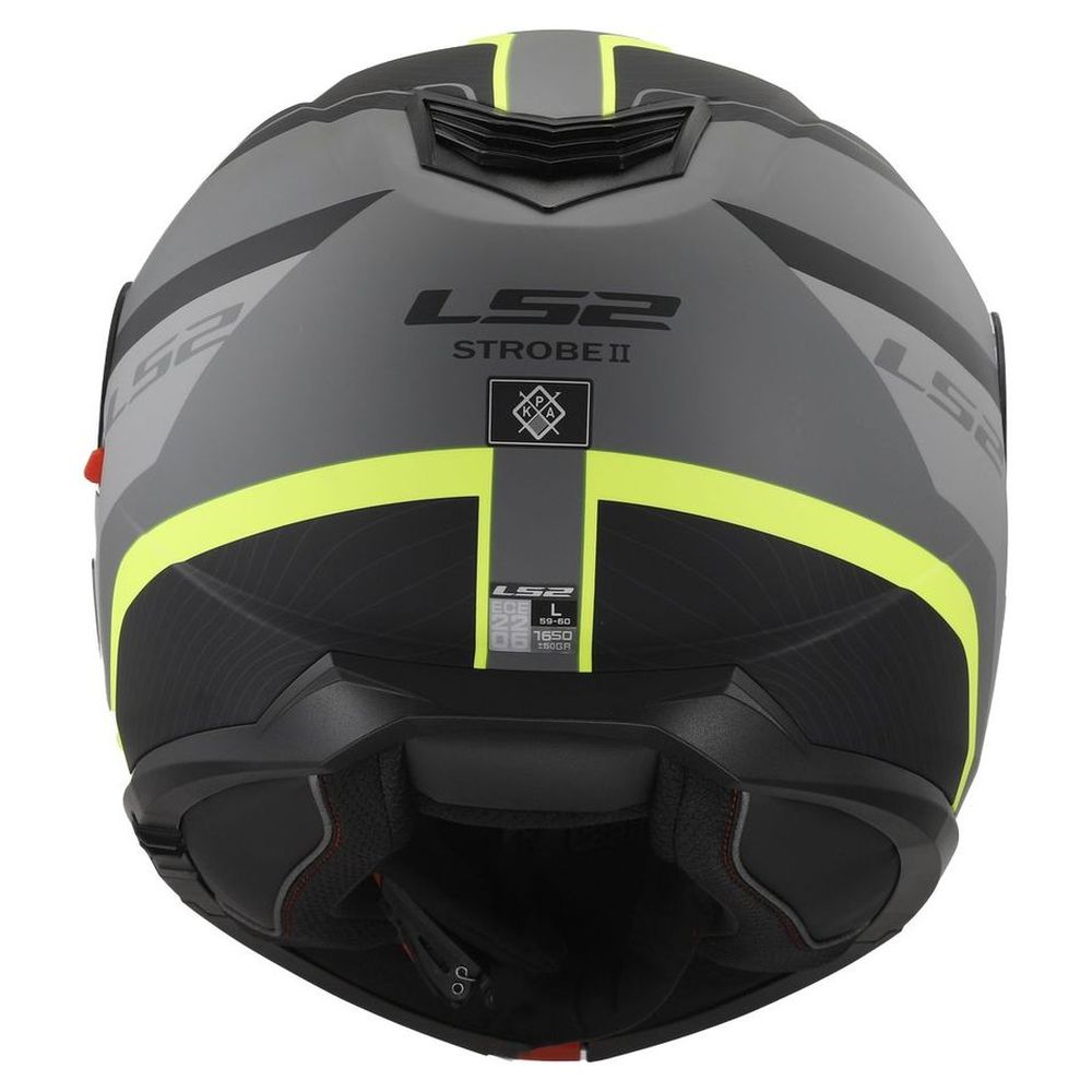 LS2 FF908 STROBE II MONZA, MOTO ĶIVERE, melna matēta H-V dzeltena LS2 FF908 STROBE II MONZA, MOTO ĶIVERE, melna matēta H-V dzeltena - Image 9