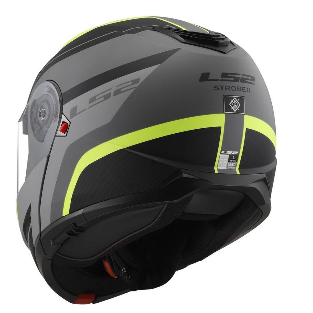 LS2 FF908 STROBE II MONZA, MOTO ĶIVERE, melna matēta H-V dzeltena LS2 FF908 STROBE II MONZA, MOTO ĶIVERE, melna matēta H-V dzeltena - Image 13