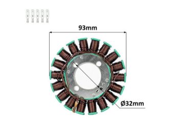 Statora ģeneratora rotors priekš ATV250 18 spoles, variants A