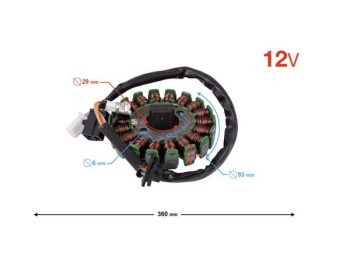 Statora ģeneratora rotors priekš ATV250 18 spoles, variants B