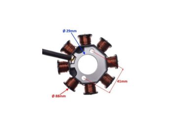 Statora ģeneratora rotors priekš PEUGEOT 4T, SYM