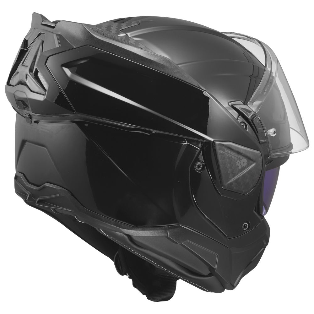 LS2 FF910 ADVANT II SOLID, MOTO ĶIVERE, melna spīdīga LS2 FF910 ADVANT II SOLID, MOTO ĶIVERE, melna spīdīga - Image 4