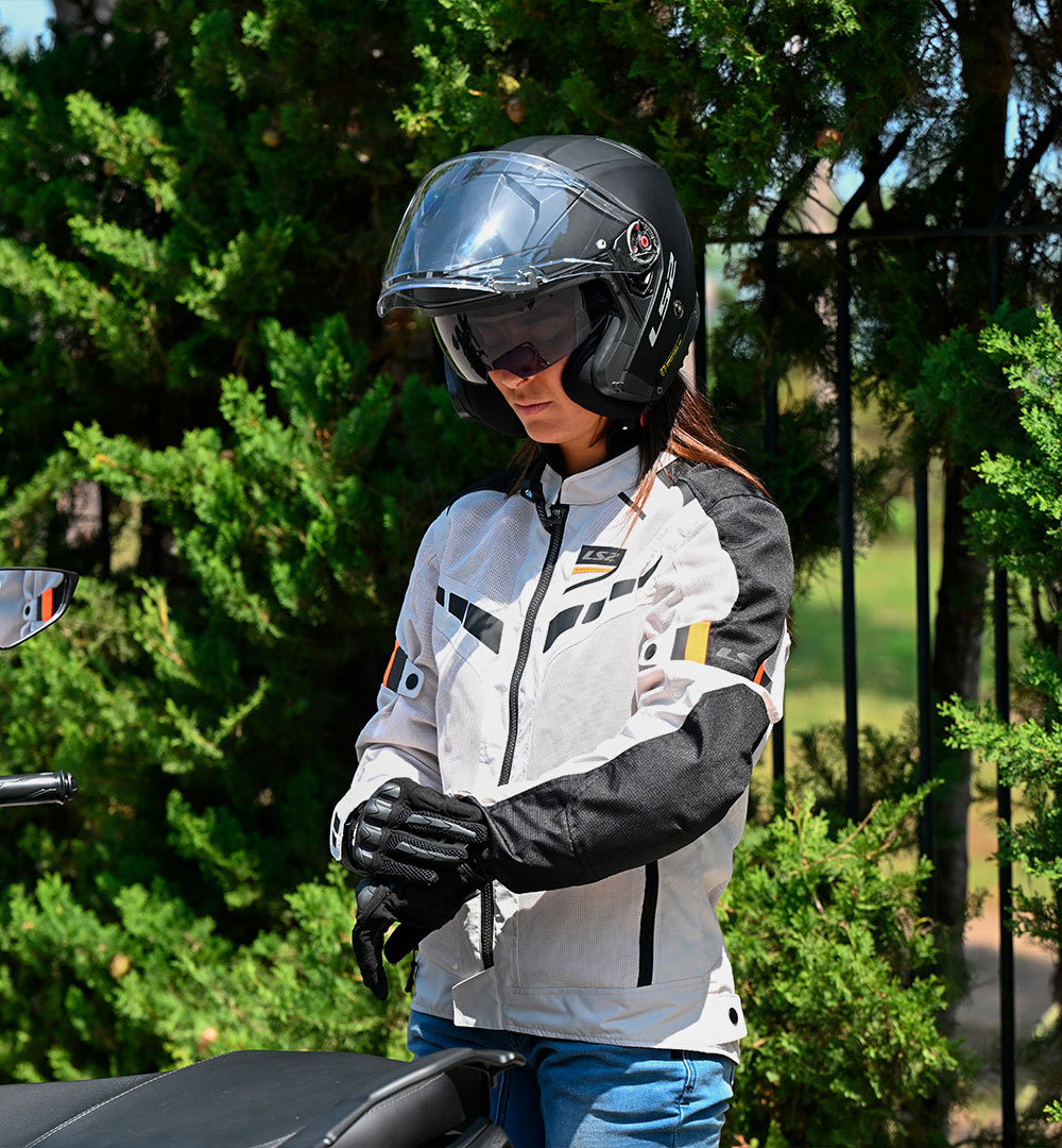 LS2 Garda Air Lady sieviešu moto jaka - melna, pelēka H-V oranža LS2 Garda Air Lady sieviešu moto jaka - melna, pelēka H-V oranža - Image 3