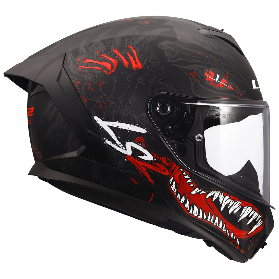 LS2 FF820 RAPID III KAIJU II, MOTO ĶIVERE, melna, sarkana, balta LS2 FF820 RAPID III KAIJU II, MOTO ĶIVERE, melna, sarkana, balta - Image 3