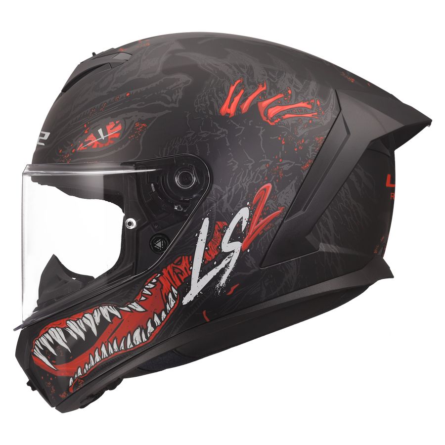 LS2 FF820 RAPID III KAIJU II, MOTO ĶIVERE, melna, sarkana, balta LS2 FF820 RAPID III KAIJU II, MOTO ĶIVERE, melna, sarkana, balta - Image 6