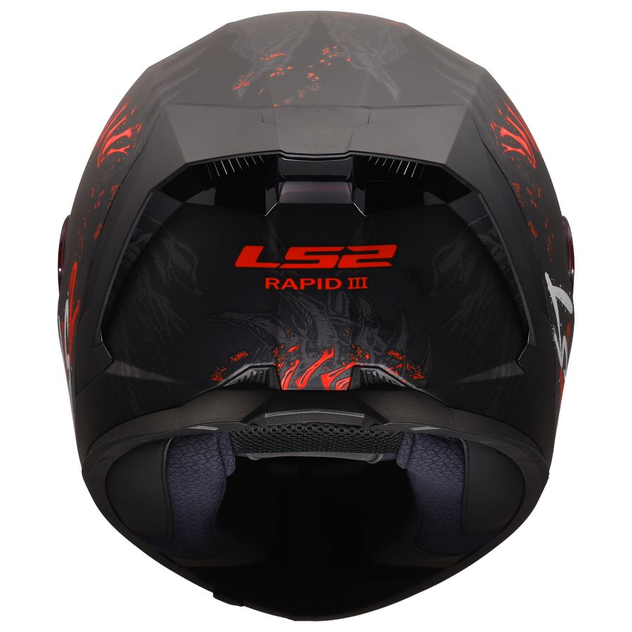 LS2 FF820 RAPID III KAIJU II, MOTO ĶIVERE, melna, sarkana, balta LS2 FF820 RAPID III KAIJU II, MOTO ĶIVERE, melna, sarkana, balta - Image 8