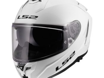 LS2 FF817 CHALLENGER II SOLID, MOTO ĶIVERE, balta spīdīga
