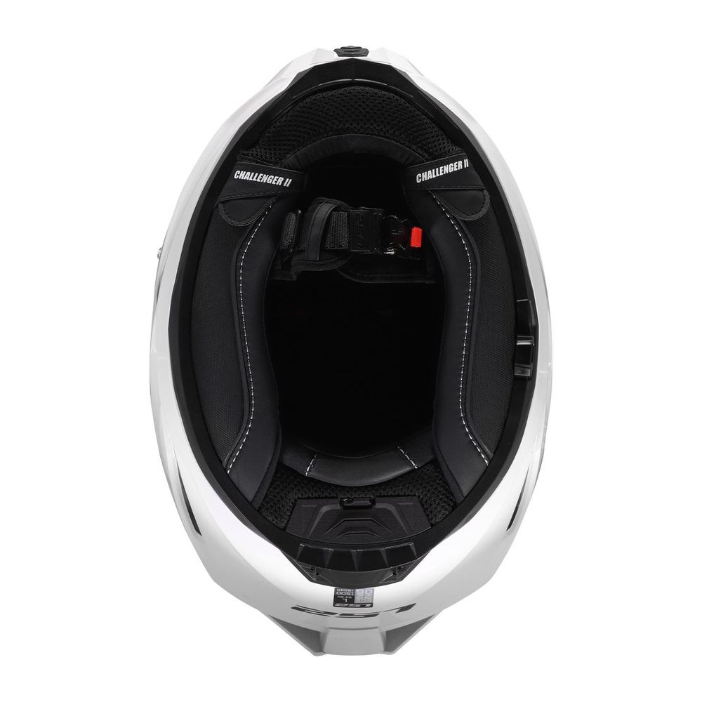 LS2 FF817 CHALLENGER II SOLID, MOTO ĶIVERE, balta spīdīga LS2 FF817 CHALLENGER II SOLID, MOTO ĶIVERE, balta spīdīga - Image 9