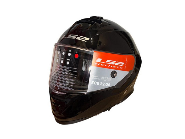 LS2 FF800 STORM II SOLID, MOTO ĶIVERE, melna spīdīga LS2 FF800 STORM II SOLID, MOTO ĶIVERE, melna spīdīga