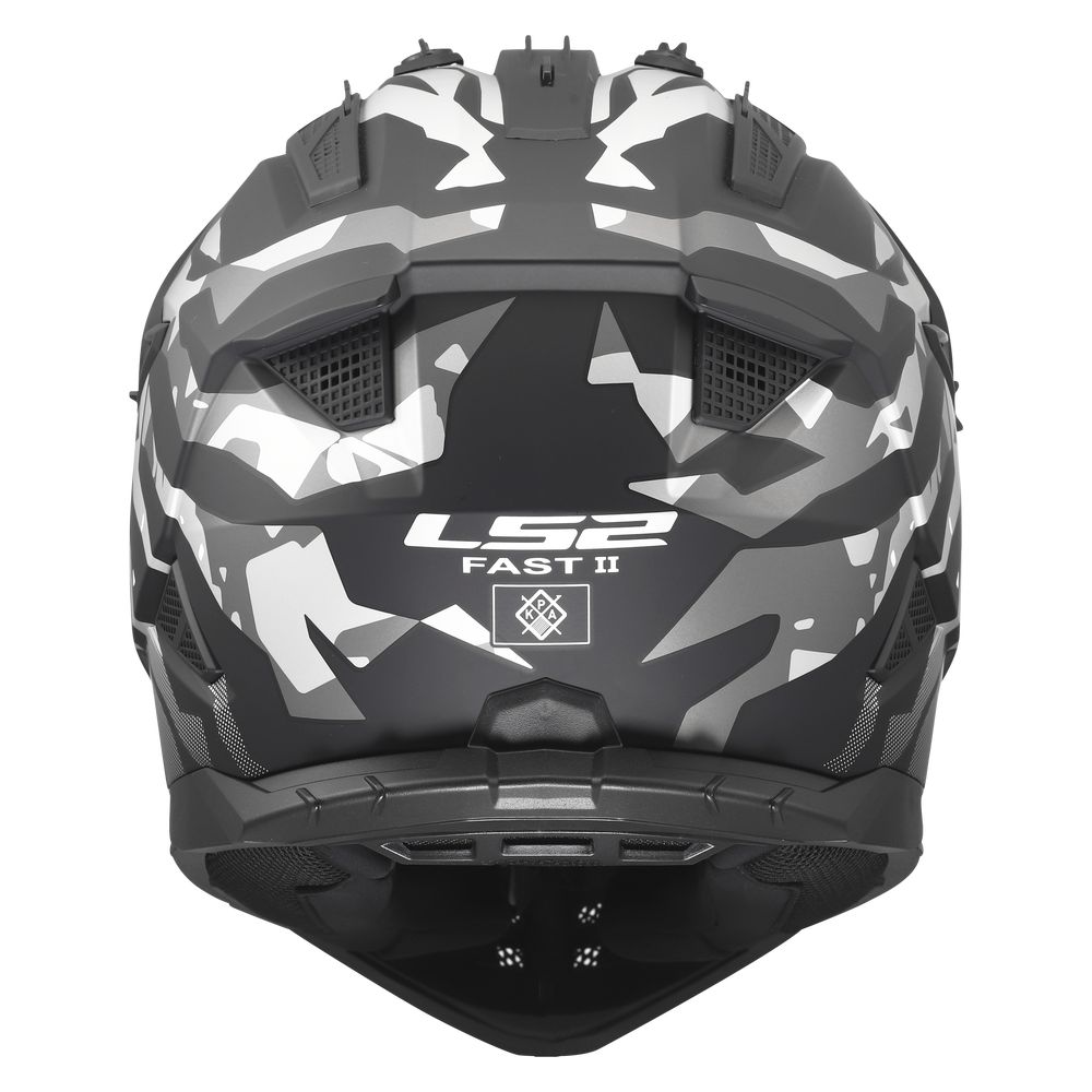 LS2 MX708 FAST II GROTESK, MOTO ĶIVERE, melna, pelēka LS2 MX708 FAST II GROTESK, MOTO ĶIVERE, melna, pelēka - Image 5