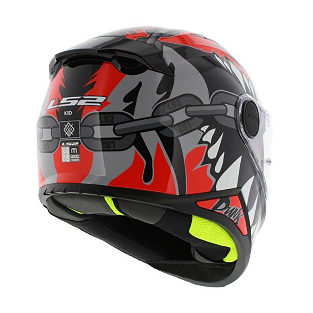 LS2 FF812 KID PUNK bērnu, MOTO ĶIVERE, pelēka, sarkana LS2 FF812 KID PUNK bērnu, MOTO ĶIVERE, pelēka, sarkana - Image 2