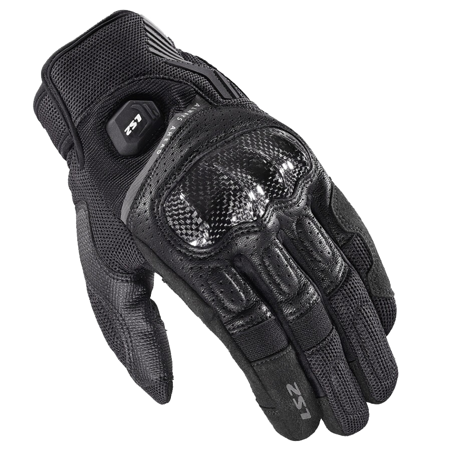 LS2 Atom vīriešu moto cimdi - melni LS2 Atom vīriešu moto cimdi - melni