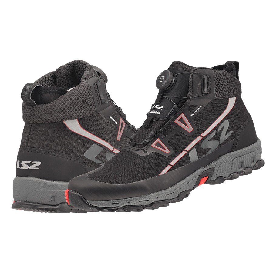 LS2 Trekker Waterproof moto zābaki - melni LS2 Trekker Waterproof moto zābaki - melni