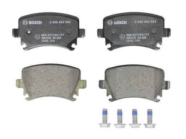 Bremžu uzlikas aizmugurējās Audi, Skoda, Seat, VW BOSCH 0986494053 (FDB1636, FDB4058) Bremžu uzlikas aizmugurējās Audi, Skoda, Seat, VW BOSCH 0986494053 (FDB1636, FDB4058)