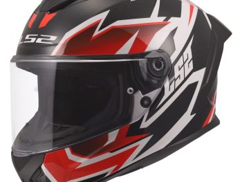 LS2 FF820 RAPID III XTREM, MOTO ĶIVERE, balta, melna, sarkana