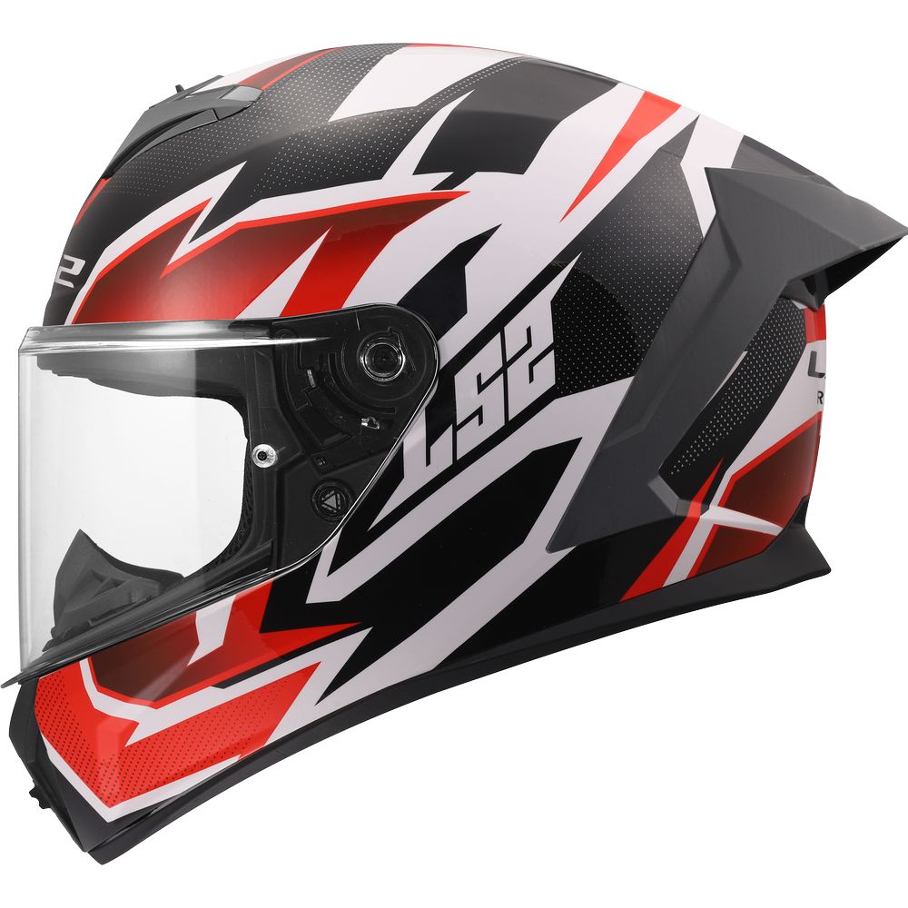 LS2 FF820 RAPID III XTREM, MOTO ĶIVERE, balta, melna, sarkana LS2 FF820 RAPID III XTREM, MOTO ĶIVERE, balta, melna, sarkana - Image 2