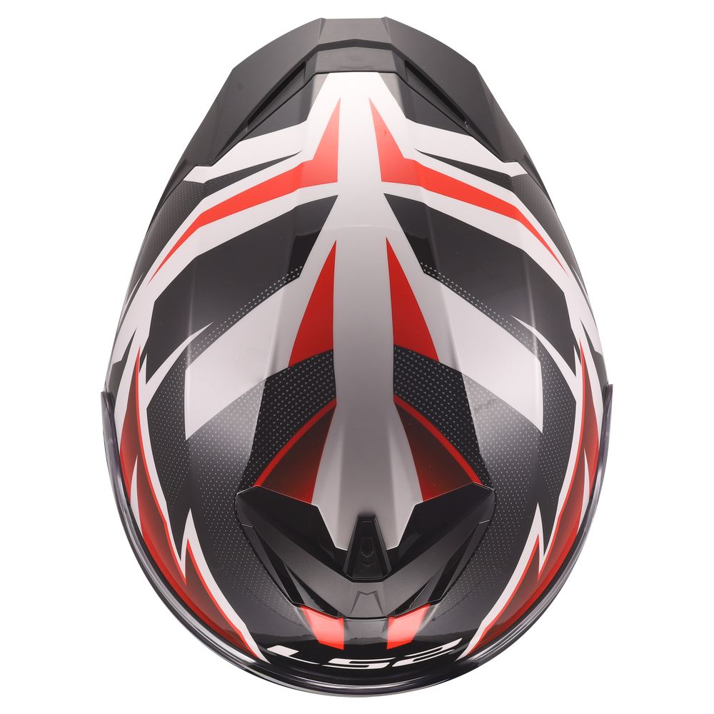 LS2 FF820 RAPID III XTREM, MOTO ĶIVERE, balta, melna, sarkana LS2 FF820 RAPID III XTREM, MOTO ĶIVERE, balta, melna, sarkana - Image 10