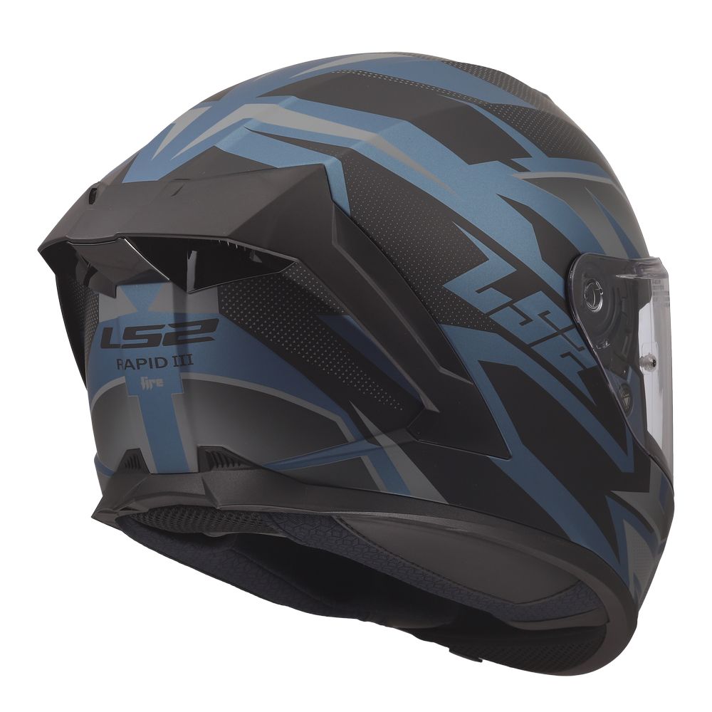 LS2 FF820 RAPID III XTREM, MOTO ĶIVERE, melna, zila LS2 FF820 RAPID III XTREM, MOTO ĶIVERE, melna, zila - Image 9